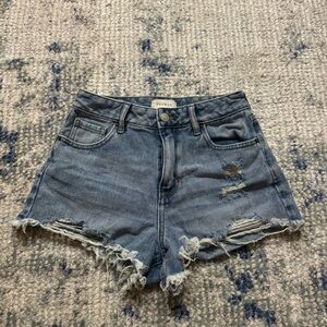 High-Waisted Distressed PacSun Jean Shorts
